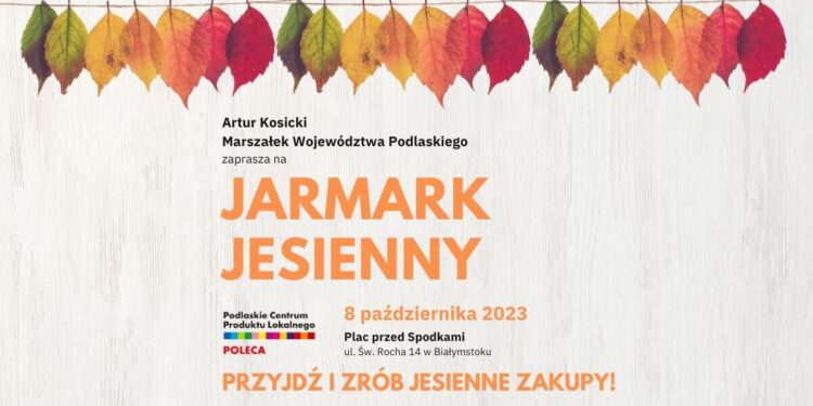 Jarmark jesienny z produktami regionalnymi