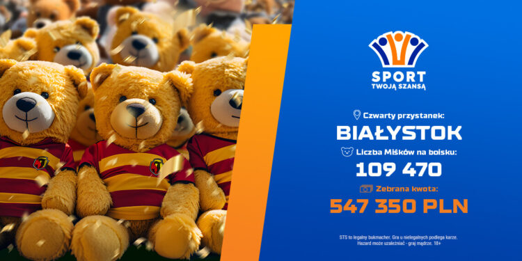 Jagiellonia rozbiła bank pluszaków! 109 470 maskotek wylądowało na murawie podczas akcji „Dorzuć misie”!