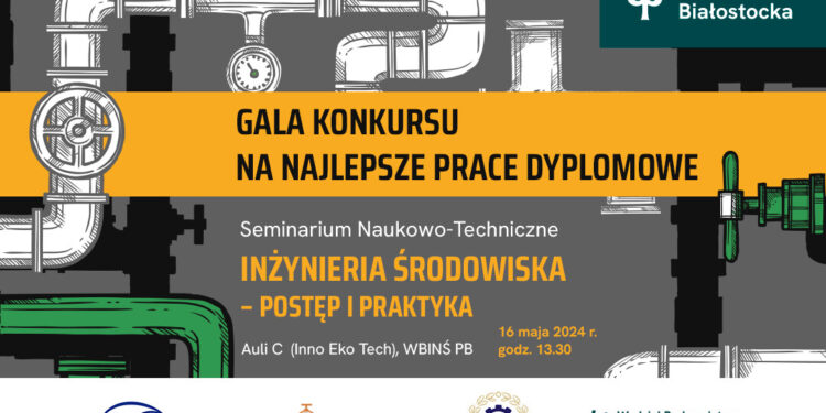 Już dziś poznamy autorów najlepszych prac dyplomowych absolwentów Wydziału Budownictwa i Nauk o Środowisku z dyscypliny Inżynieria Środowiska, Górnictwo i Energetyka Gala konkursu odbędzie się w ramach seminarium „Inżynieria środowiska – postęp i praktyka