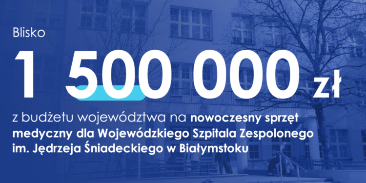 Blisko 1,5 mln zł z budżetu województwa na nowoczesny sprzęt medyczny