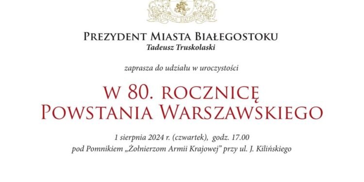 Obchody 80. rocznicy wybuchu Powstania Warszawskiego