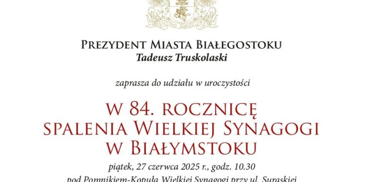 84. rocznica spalenia Wielkiej Synagogi