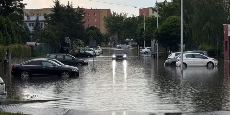 Zalane Suwałki, przeszła ulewa