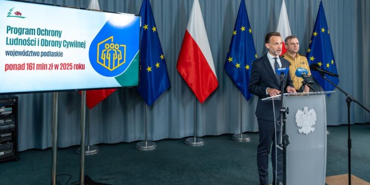 Ponad 161 mln zł dla województwa podlaskiego w 2025 roku na ochronę ludności i obronę cywilną