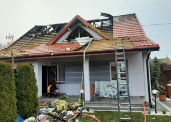 Pożar domu jednorodzinnego w miejscowości Ruda Rzeczka