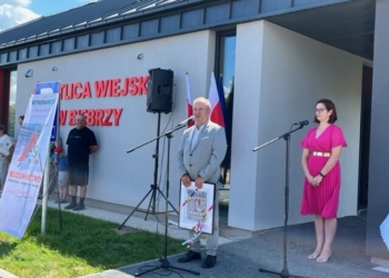 Otwarcie świetlicy wiejskiej we wsi Biebrza w gminie Rajgród