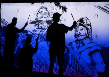 Historia Twierdzy Modlin przeniesiona na mural