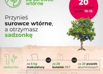 Drzewko za surowce wtórne - eko akcja w Atrium Biała