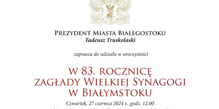83. rocznica spalenia Wielkiej Synagogi