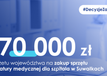 170 tys. zł z budżetu województwa na zakup sprzętu i aparatury medycznej dla szpitala w Suwałkach