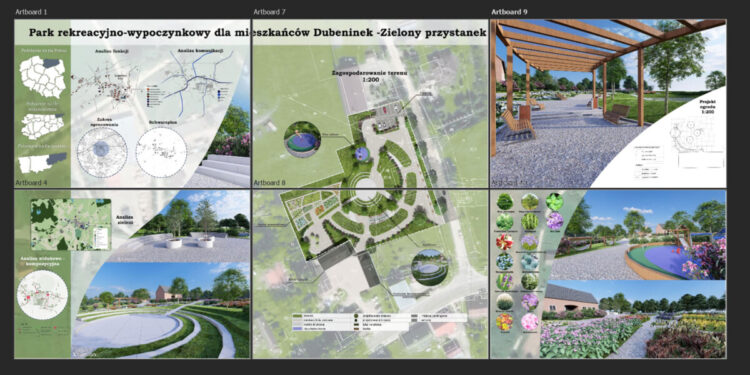 Studenci Wydziału Architektury Politechniki Białostockiej zaprojektowali park rekreacyjno-wypoczynkowy dla mieszkańców Dubeninek