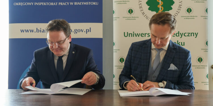 Uniwersytet Medyczny w Białymstoku podpisał umowę o współpracy z Państwową Inspekcją Pracy