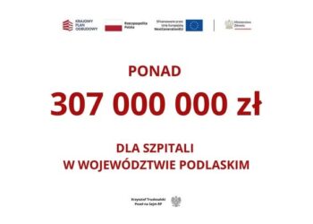PONAD 307 MILIONÓW ZŁOTYCH DLA PODLASKICH SZPITALI Z KPO!
