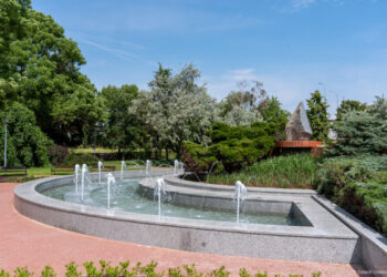 Nowa fontanna w Parku im. J. Dziekońskiej