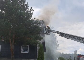 Pożar budynku mieszkalnego w miejscowości Kucharówka
