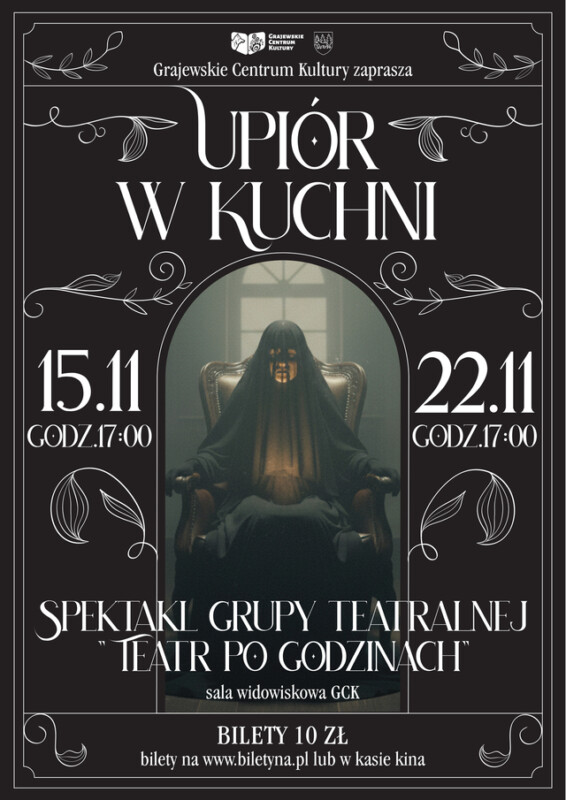 Spektakl „Upiór w kuchni” w Grajewie, w wykonaniu grupy „Teatr po godzinach”