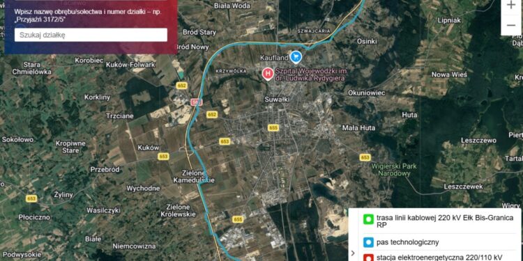 Zakończono wytyczanie trasy linii kablowej Ełk Bis – Granica RP