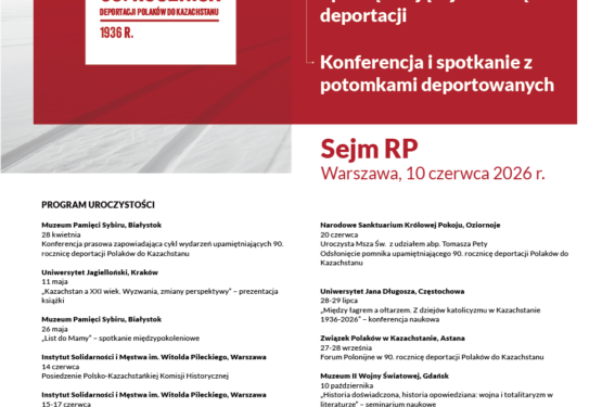 90. rocznica deportacji Polaków do Kazachstanu