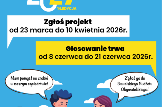 Znamy projekty zgłoszone do Suwalskiego Budżetu Organizacyjnego 2027