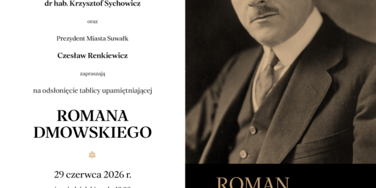 Odsłonięcie tablicy upamiętniającej wizytę Romana Dmowskiego w Suwałkach