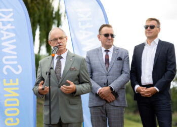 Dwa stalowe misie stanęły na wyspie na Zalewie Arkadia