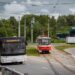 Miejski autobus na ulicy - nowa linia nr 33 w Białymstoku