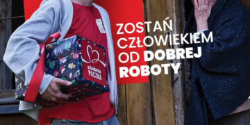 Grafika akcji Szlachetna Paczka zachęcająca do wolontariatu