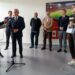 Konferencja prasowa zapowiadająca budowę Galerii Białostockiego Sportu na stadionie przy ulicy Słonecznej