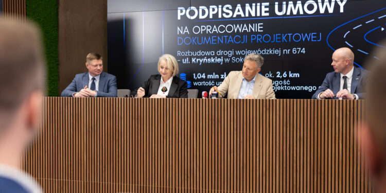 Podpisanie umowy na dokumentację projektową rozbudowy ulicy Kryńskiej w Sokółce