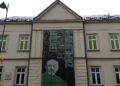 Centrum im. Ludwika Zamenhofa w Białymstoku z muralem przedstawiającym twórcę esperanta
